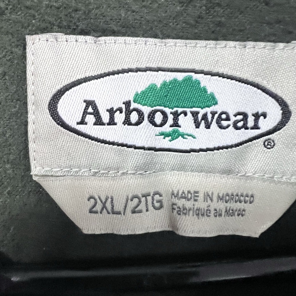 Arborwear Flannel Shirt Mens 2XL Green Long Sleeve Button Up Work Chamois 0222 - Picture 2 of 9